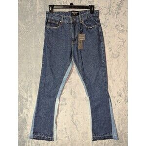 Supply & Demand Reyer Slim Flare Mens Size M 32 32x32 Blue Denim Jeans Pants NWT